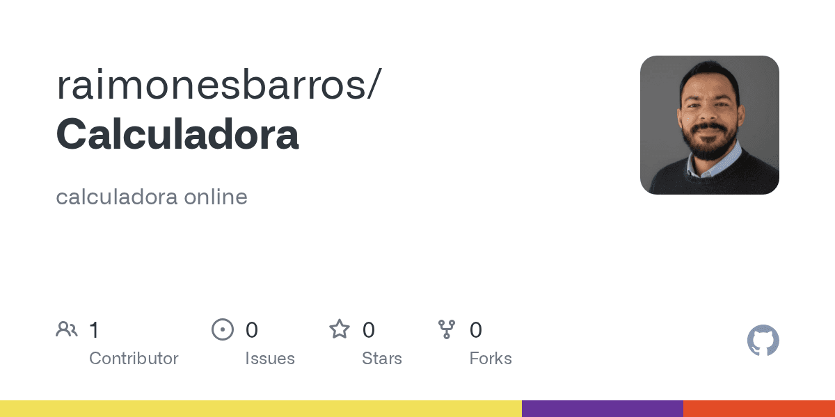 Capa do repositório Calculadora no GitHub