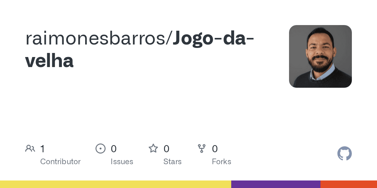 Capa do repositório Jogo da Velha no GitHub