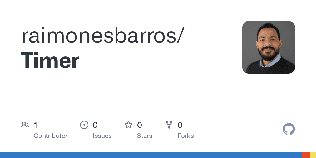 Capa do repositório Timer no GitHub