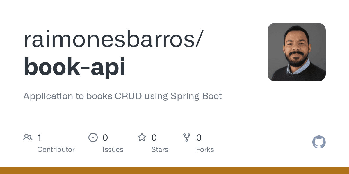 Capa do repositório Book API no GitHub
