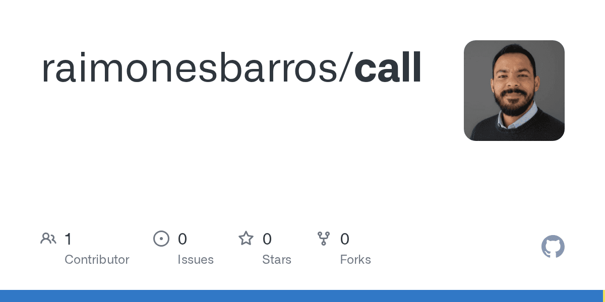 Capa do repositório Call no GitHub