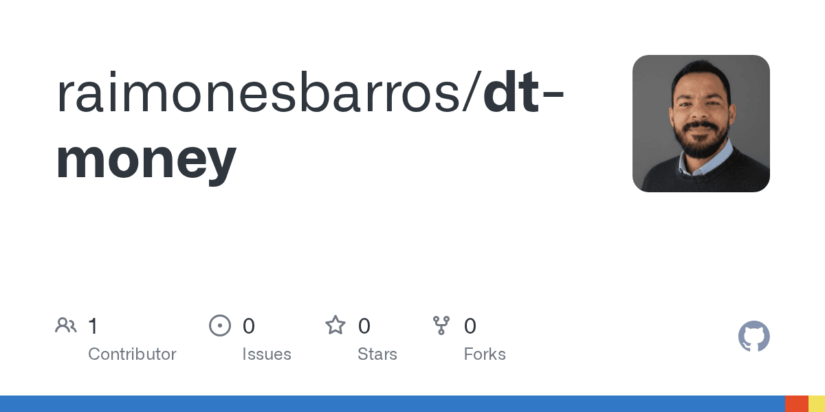 Capa do repositório DT Money no GitHub