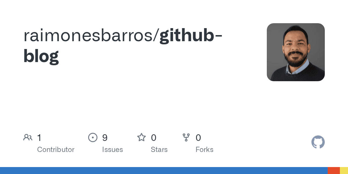 Capa do repositório GitHub Blog no GitHub
