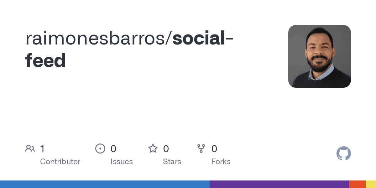 Capa do repositório Social Feed no GitHub